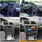 Sehmtoo Car Radio Sehmtoo Car Stereo CarPlay Head Unit for Peugeot 406 1995-2005 Android Auto Touch Screen Sat Navi Bluetooth WiFi Radio Player (Silver frame)
