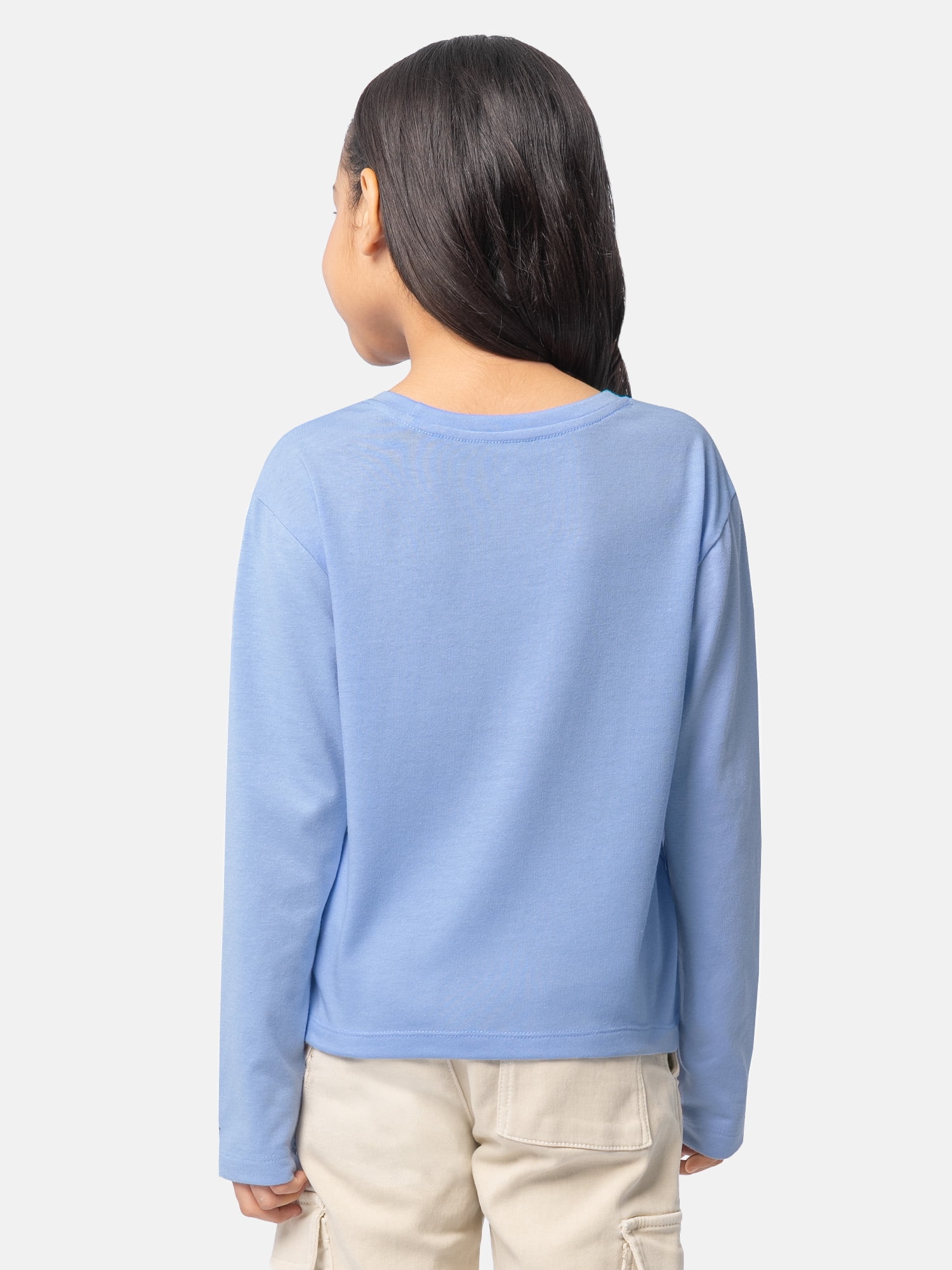 Ozark Trail Girl's Graphic Long Sleeve Tee, Sizes 4-18 & Plus