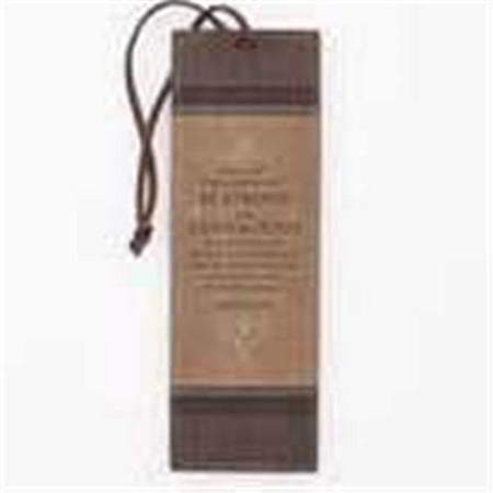Courageous Art Christian Art Gifts 361293 Bookmark-Pagemarker-Be Strong & Courageous- LuxLeather - Tan & Brown ()