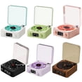 thumbnail image 3 of Waves Vintage Vinyl Record Player Bluetooth Speaker with Adjustable Ambient Lights, 4-Mode Wireless Audio Turntable, 3 of 8