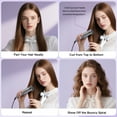 thumbnail image 6 of NEXPURE Curling Iron, Ionic Hair Crimper Tool, Hair Curler Waver Curling Wand with Ceramic 3 Barrel, Fast Heating, Purple, 0.8Inch, 6 of 10