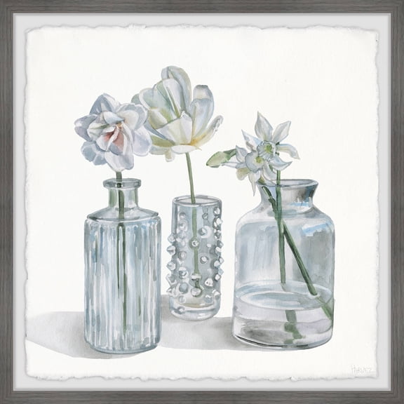 Parvez Taj Textured Bottles Framed Wall Art