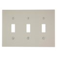 thumbnail image 1 of Interruptor de dispositivo de palanca de 3 elementos Wallplate Leviton, termoestable, 1 of 1