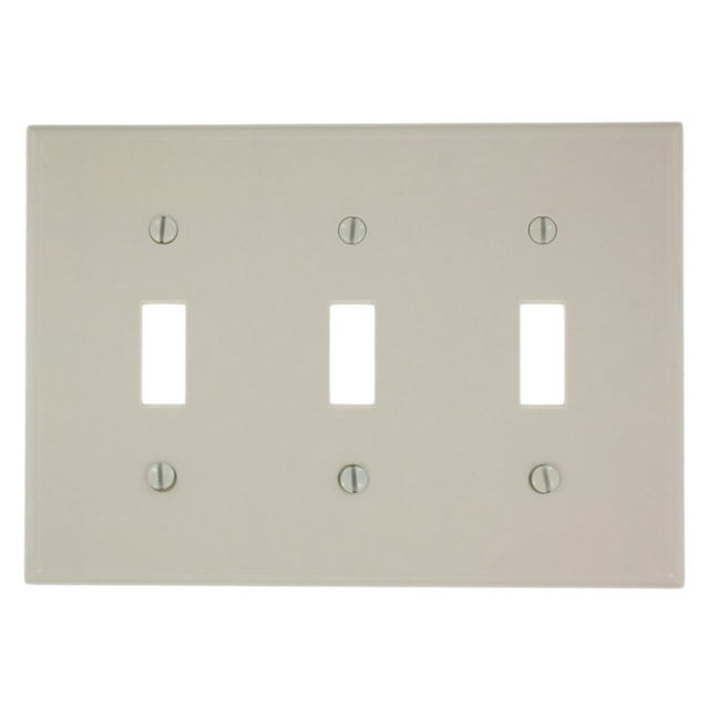 Interruptor de dispositivo de palanca de 3 elementos Wallplate Leviton, termoestable