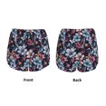 thumbnail image 6 of Uemuo Flowers ad Butterflies Pattern Women's Athletic Shorts High Waisted Running Shorts with Liner Pockets Gym Elastic Workout Shorts-Large, 6 of 9