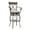 Pewter, variant on Linon Bryson Big And Tall Metal Arm Swivel Barstool Round Padded Seat in Bronze