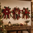 thumbnail image 5 of Festive Quilted Christmas Door Hanging DIY Sewing Kit, Christmas Quilted Bow DIY Kit with Fabric Batting Thread Templates & Instructions, Patchwork Hanging Decor Kit for Door Wall Display, 5 of 9