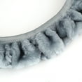 thumbnail image 3 of Unique Bargains Gray Soft Plush Fuzzy Auto Car Truck Steering Wheel Cover Warm for Winter, 3 of 4