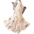 thumbnail image 1 of AVEKI Womens 100% Large Mulberry Silk Scarf Long Satin Scarf Fashion Designer Scarf Lightweight Wraps, 2022423-01, 1 of 5