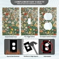 thumbnail image 3 of Yayeee Blank Wall Plate Cover 1-Gang 4.5"x2.7" Home Unused Decorative Outlet, Beige Floral Garden, 3 of 7