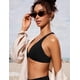 thumbnail image 4 of Top de Bikini CRZ YOGA con Nudo Frontal y Escote en V Negro XX-S, 4 of 6