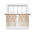 thumbnail image 7 of Flower Orange Sheer Curtains 45 inches Long 2 Panels Set Blue Cherry Blossoms Cotton Linen Background Tiers Sheers Rod Pocket Small Window Short Curtains for Kitchen Cafe, Each 52" W x 45" L, 7 of 7
