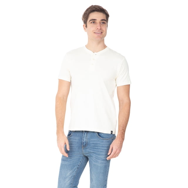 PLAYERA PARA HOMBRE LISA ESTILO HENLEY CON BOTONES