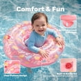 thumbnail image 6 of Joyfy Pool Float with Double Air Chambers, Inflatable Swimming Float with Safety Seat, Tropical Leaves Design Swim Float Ring Swimming Pool Accessories, 6 of 7