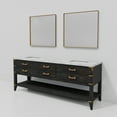thumbnail image 5 of Norwalk 84 in W Black Oak Double Bath Vanity, Carrara Marble Top, and 36 in Mirrors, 5 of 9