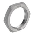 thumbnail image 1 of Cast Pipe Fitting Hex Locknut, 304 Stainless Steel Hex Lock Nut 1 1/4" Female Thread (DN32), 1 of 5
