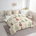 thumbnail image 3 of Homewish Xmas Tree Bedding Comforter Set 7 Pieces for Kids Children Teens,Happy New Year Full Bedding Set Lightweight,Merry Christmas Fitted Sheet Flat Sheet,Breathable Home Decor,Reversible, 3 of 8