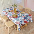 thumbnail image 5 of Pioneer Flower Floral Print Pattern Rectangle Tablecloth 60"x120",Waterproof Polyester Rectangle Table Cloth, Wipeable Spillproof Polyester Tablecloth for Dining, Camping, Indoor and Outdoor, 5 of 6
