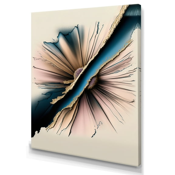 Designart Beige And Pink Gerbera Hyperrealistic Flowers Canvas Wall Art