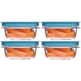 thumbnail image 2 of Rubbermaid 1.25 Cup Flex & Seal Leak Proof Lids Food Storage Container Set, Teal, Clear Meal Prep Flex Containers, 4 Piece Bundle Set, 2 of 4