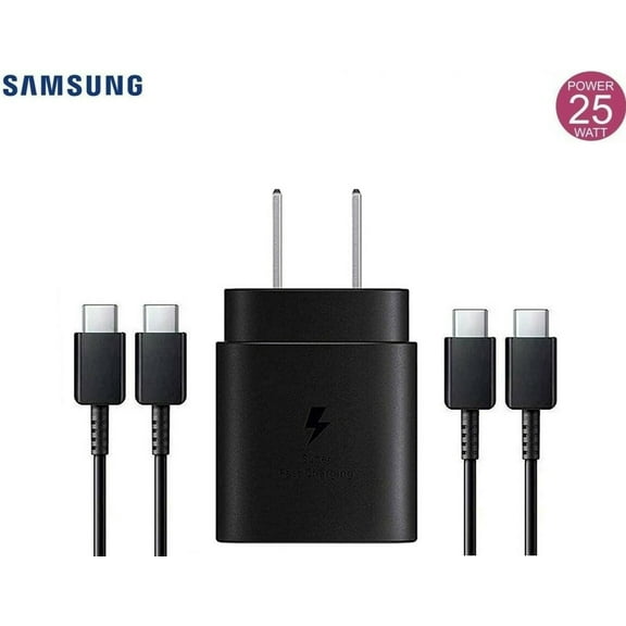 USB-C Super Fast Charging Wall Charger-25W PD Charger Adapter with 2x USB C Cable (3ft) for Kyocera DuraForce Pro 2