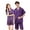 Purple, variant on Couples Pajamas, Short Sleeve with Short Pants, Sleepwear & Loungewear