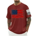 thumbnail image 2 of CFLVAEK American Flag Shirts Men Big and Tall 4th of July Tshirts Casual Short Sleeve Summer T Shirts Loose Crewneck Independence Day Patriotic Tops XXL, 2 of 6