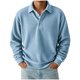 thumbnail image 1 of pstuiky mangas largas para hombre, Cárdigan informal de manga larga con solapa y botones para hombre, color liso Tops de hombre xxxl, 1 of 4