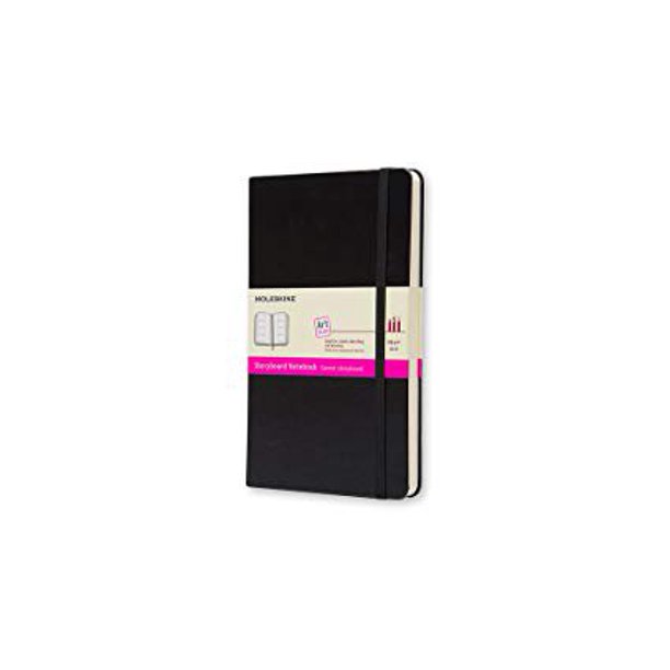 Moleskine Art Plus Storyboard Notebook, Large, Black, Hard Cover (5 x 8