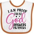 thumbnail image 3 of Inktastic Baby I Am Proof That God Answers Prayers Boys or Girls Baby Bib, 3 of 4
