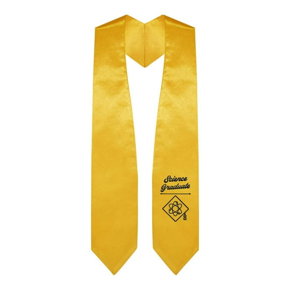 Endea Graduation Gold Science Graduate Stole/Sash with Classic Tips