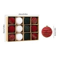 thumbnail image 2 of Ke1Clo Velvet Christmas Ornaments Sets, Red White Green 2.36 Inch Flocked Christmas Tree Ornaments, Shatterproof Christmas Ball Ornaments for Christmas Tree Decorations, 12 Count, 2 of 6