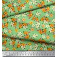 thumbnail image 3 of Soimoi Poly Georgette Fabric Leaves & Flower Floral Print Fabric by The Yard 52 Inch Wide, 3 of 3