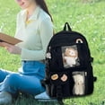 thumbnail image 2 of Mochila Jinwen Mochila linda con múltiples bolsillos Negro, 2 of 6