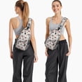 thumbnail image 6 of Sling Backpack,White Christmas Truck and Tree Pattern Sling Bag with Water Bottle Holder,Waterproof Sling Bag for Men/Women with Headphone Jack for Hiking,Travel, 6 of 6