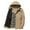 Khaki, variant on Daznico Jackets for Men,Casual Winter Jacket with Detachable Hood Warm Lined Outerwear for Cold Weather Windproof Thermal Insulated Coat,Mens Winter Coats,Size:L