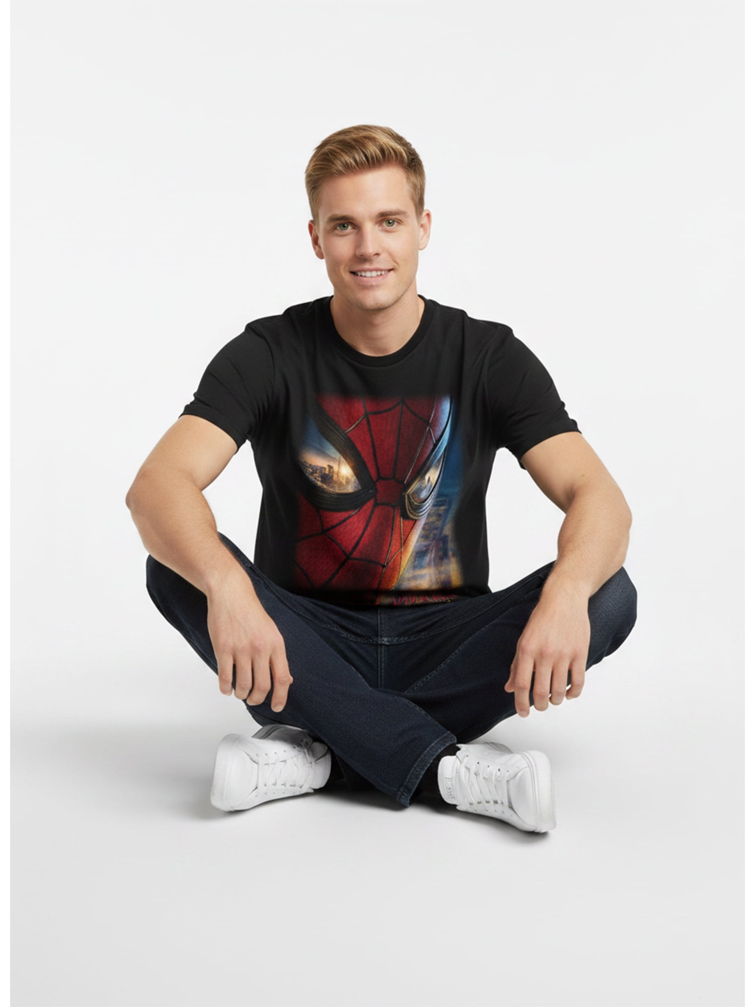 Marvel Spider-Man, Men's & Big Men's Graphic Tee, Big Face Poster, Sizes S-3XL