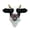 Black/White, variant on Halloween Cow Mask with Moving Jaw,Realistic Bull Mask Prop,Mouth Movable Bull Mask,Furry Plush Fursuit Cattle Head Mask Costume