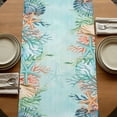 thumbnail image 5 of Table Runners 120 Inches Long Dress Scarves, Blue Coastal Farmhouse Coffee/Dining/Kitchen Table Runner for Living Room, Summer Nautical Beach Coral Starfish 13x120 Inch, 5 of 9
