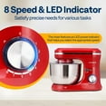 thumbnail image 5 of SPECSTAR 4.75 Quart Stand Mixer, 8 Speed Kitchen Electric Food Mixer, Household Stand Mixer for Baking, Cake, Bread with Beater, Dough Hook, Wire Whip and Egg Separator, Red, 5 of 9