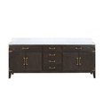 thumbnail image 2 of Laurel 84 in W x 22 in D Brown Oak Double Bath Vanity and Carrara Marble Top, 2 of 3