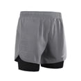thumbnail image 4 of Lixada Men's 2-in-1 Running Shorts Quick Drying Breathable Active Training Exercise Jogging Cycling Shorts with Longer Liner, 4 of 7