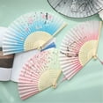 thumbnail image 5 of Folding Fan Chinese Fan Hand Fans For Women Foldable Silk Bamboos Foldable Fan Hollowed Fringe Hand Fan Foldable Paper Fans For Wedding Dancing Party Home Decoration, 5 of 8