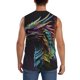 thumbnail image 4 of Fotbe Dragon with Colorful Tail Men's Camiseta sin Mangas Estampada para Hombres, Playera Casual para Gimnasio, Entrenamiento, Playa-X-Large, 4 of 7
