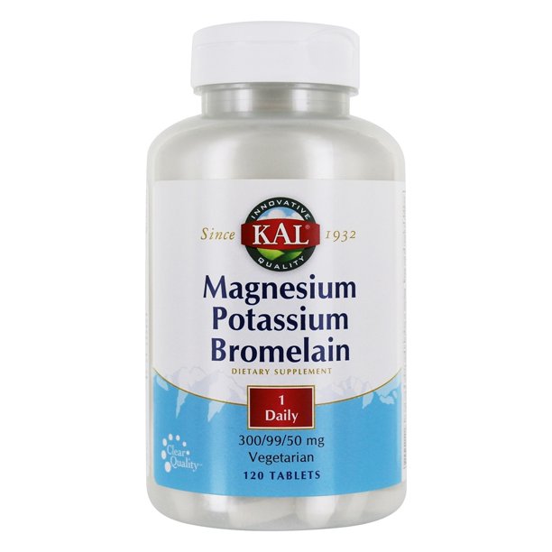 Kal Magnesium Potassium Bromelain 120 Tablets