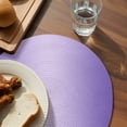 thumbnail image 3 of Purple Ombre Round 13 Inch Placemats Set of 8, Modern Gradient Abstract Art HeatResistant Non Slip Place Mats for Dining Table, Wipeable Braided Kitchen Table Mats for Housewarming, 3 of 9