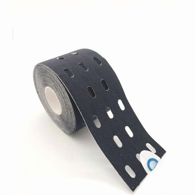 Ruban de Soutien Athlétique pour Muscles : Ruban de Kinésiologie Respirant et Élastique pour Sports, Mise en Forme, Course, Récupération - Conception Thérapeutique et Flexible pour Tous les Athlètes (Noir, 5 cm x 5 m) avec Assurance Qualité
