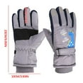 thumbnail image 6 of Sunshinehomely Kids Snow Gloves Gray Waterproof Windproof Skiing Gloves for Kids Winter Ski Gloves Warm Mittens for Boys and Girls Ages 5-9, 6 of 6