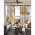 thumbnail image 4 of Orange Geometric Blackout Curtains, Light Blocking Print Window Curtains, Modern Abstract Art Thermal Insulated Window Drapes for Living Room Kitchen Cafe 2 Panels, 104"W x 72"L, 4 of 9