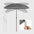 thumbnail image 2 of Boutique Home Parasol octogonal avec sac de transport (sans base), gris, 2 of 9
